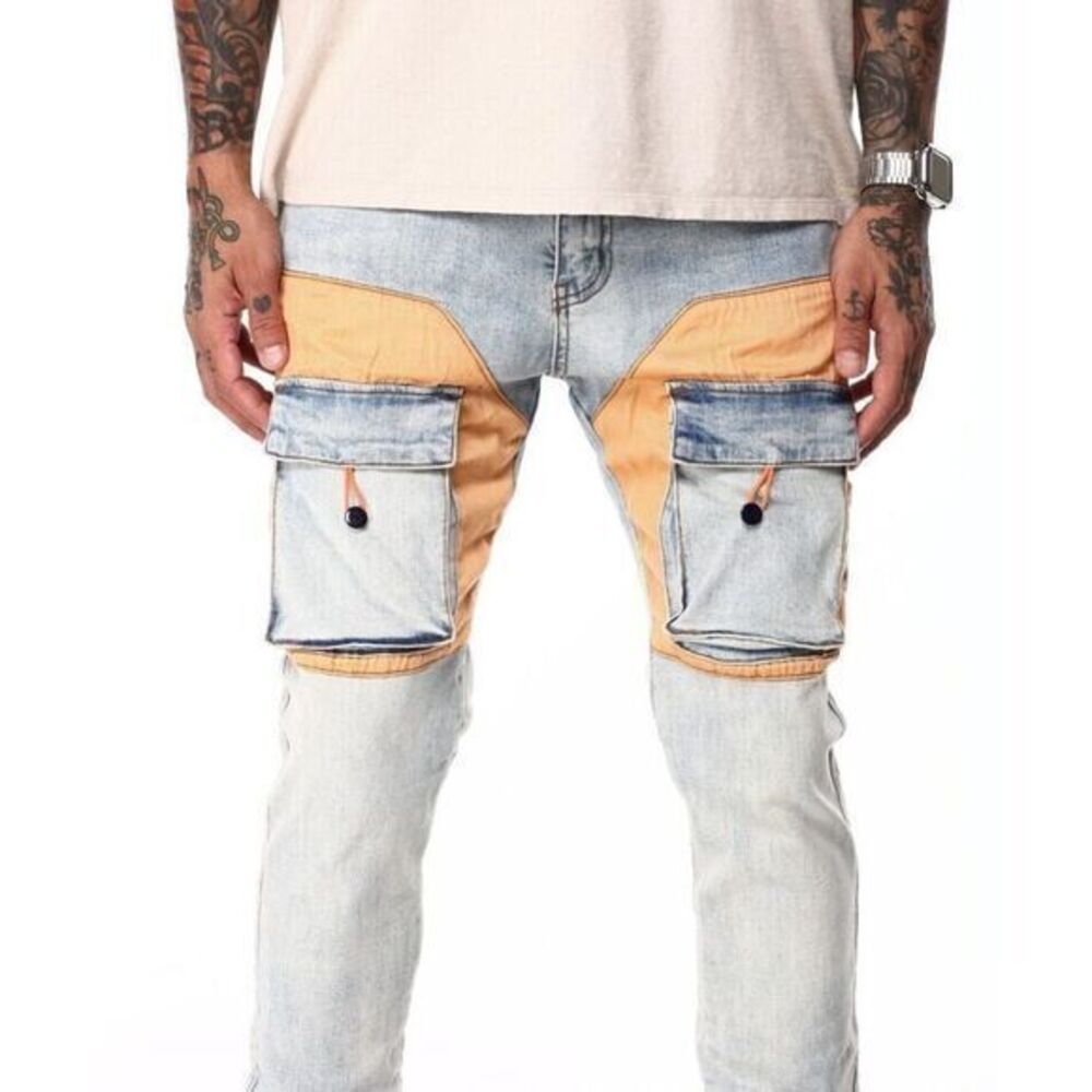 NWT New Runaway Los Angeles, RNWY, The Chapo Cargos Jeans Sz 28 - Picture 2 of 4